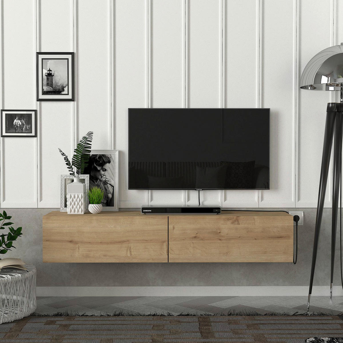 TV-Lowboard Aristo Saphir Nachbildung B/H/T: ca. 135x25x31,6 cm Aristo - Saphir (135,00/25,00/31,60cm) - moebel17