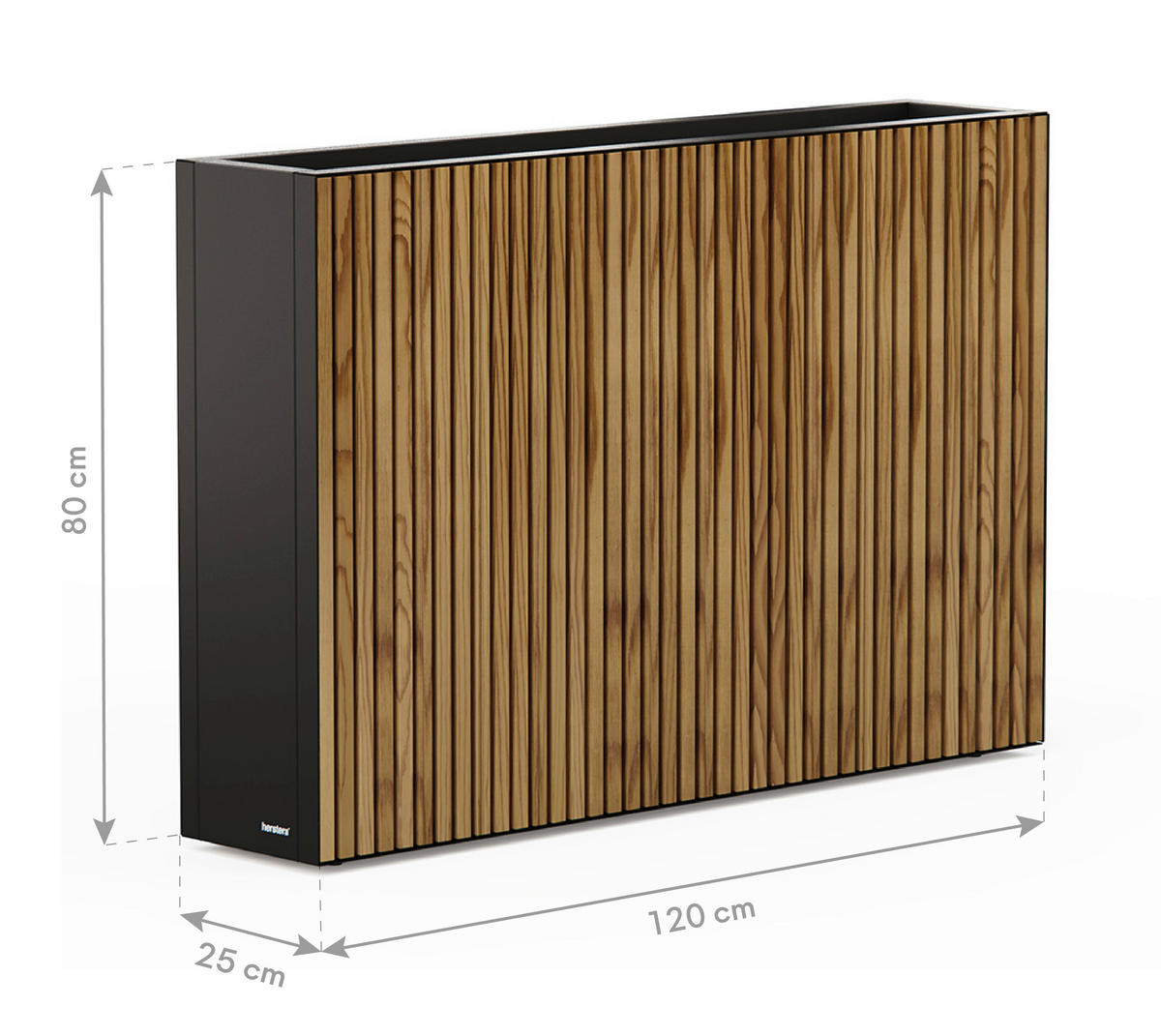 Herstera Garden Pflanzkübel Deco Planter schwarz Holz B/H/L: ca. 120x80x25 cm Deco Planter - schwarz (25,00/120,00/80,00cm) - Herstera Garden
