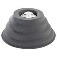KitchBo Haushaltshelfer grau Silikon Mikrowellenhaube - grau - KitchBo