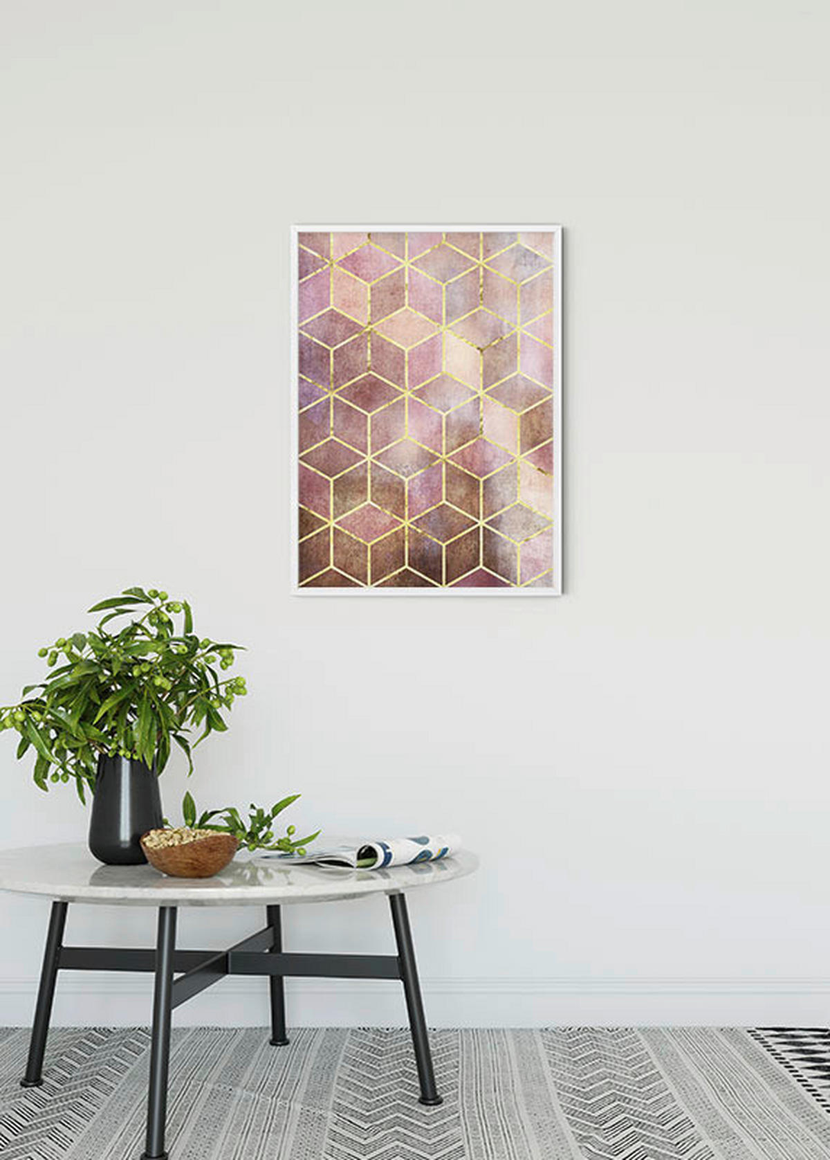 Komar Poster Mosaik Rosso Abstrakt B/L: ca. 50x70 cm Mosaik Rosso - (50,00/70,00cm) - Komar