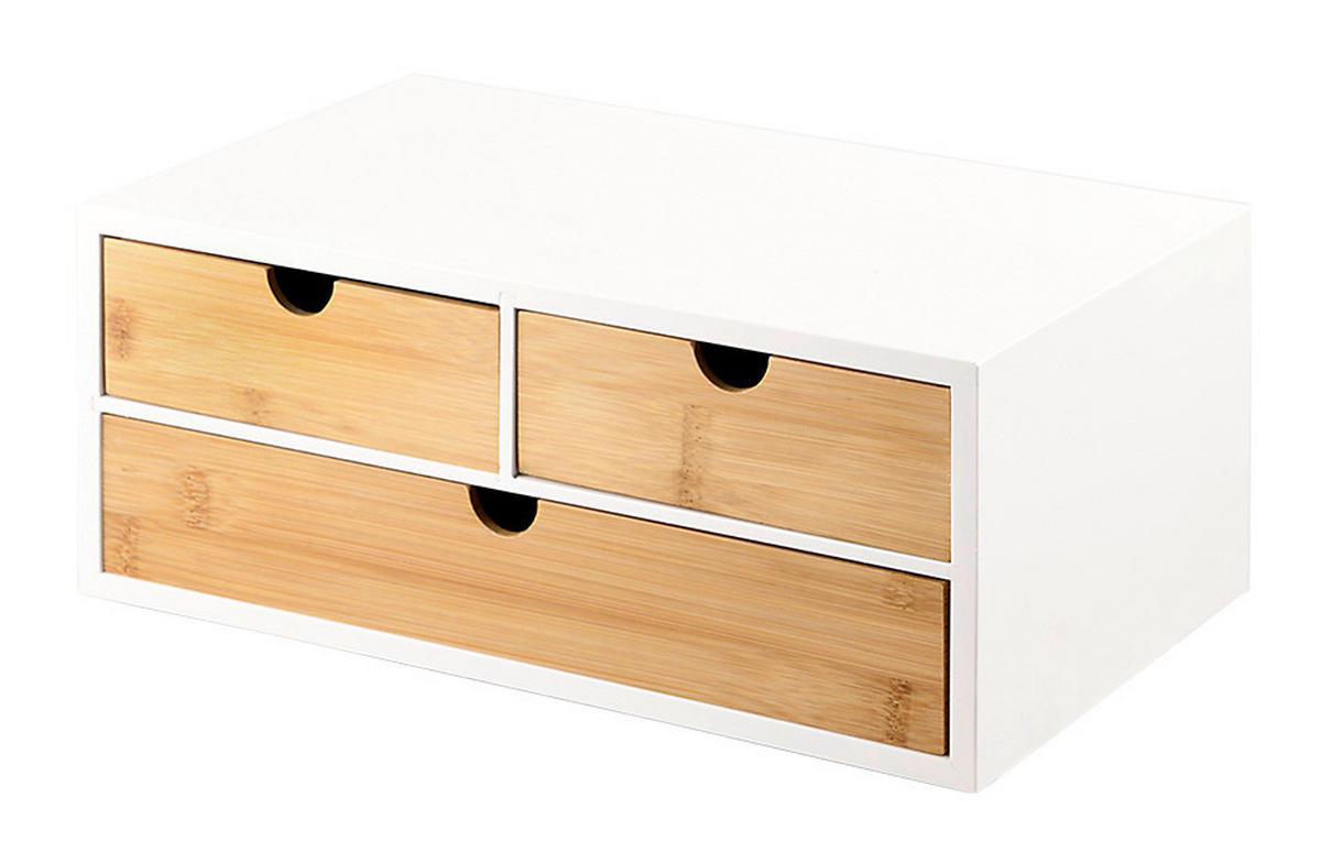 Kesper Organizer braun MDF B/H/L: ca. 21,5x14,5x33,5 cm Organizer - braun/weiß (33,50/21,50/14,50cm) - Kesper
