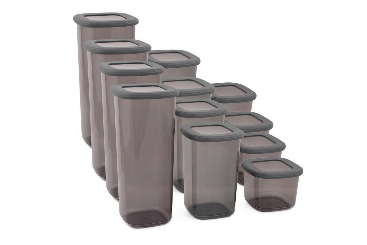 HermiaConcept Vorratsdosenset 12-tlg. anthrazit 12-tlg. - anthrazit - HermiaConcept