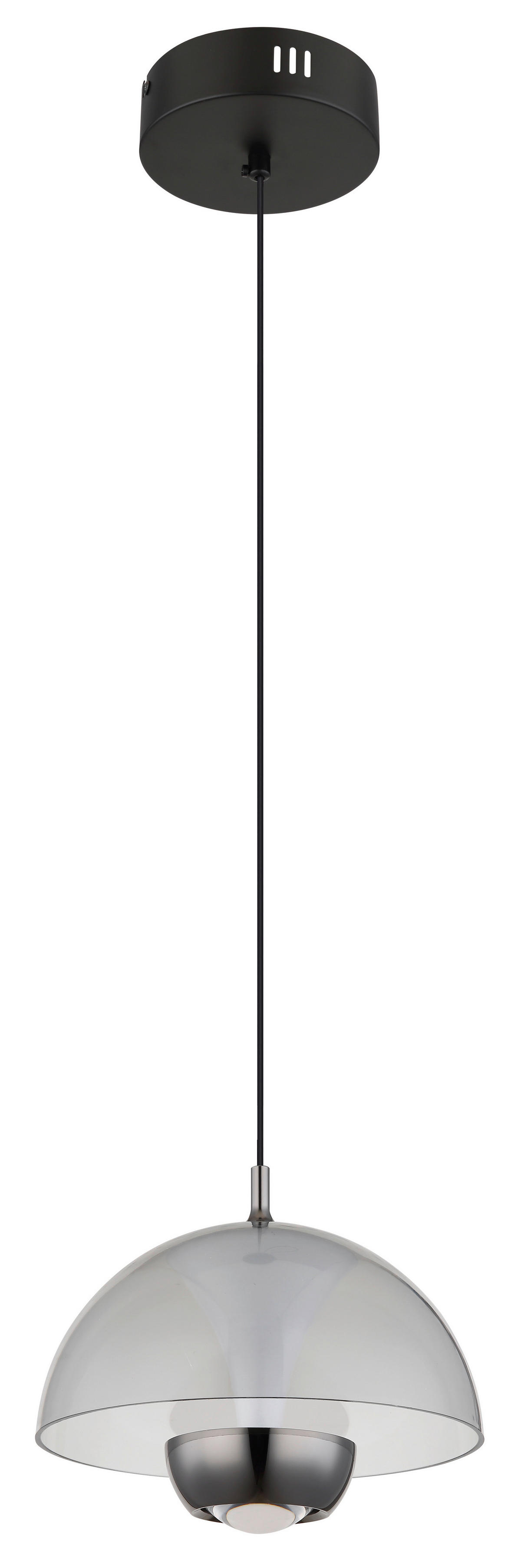 GLOBO LED-Pendelleuchte Rauch schwarz Kunststoff Metall H/D: ca. 120x23 cm 1.0 Brennstellen ARUS - schwarz/Rauch (23,00/120,00cm) - GLOBO