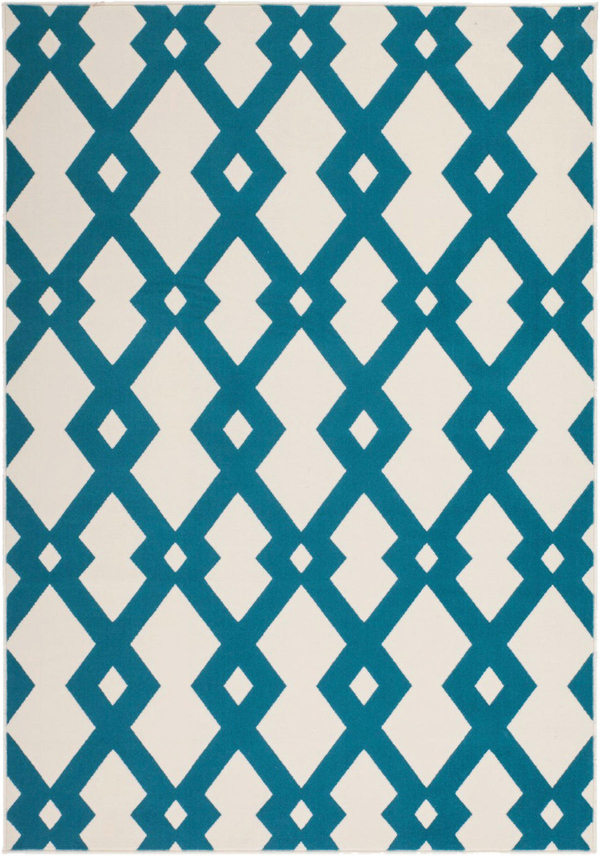 Kayoom Kurzflorteppich Now! 125 elfenbein B/L: ca. 160x230 cm Now! 125 - hellblau/elfenbein (160,00/230,00cm) - Kayoom