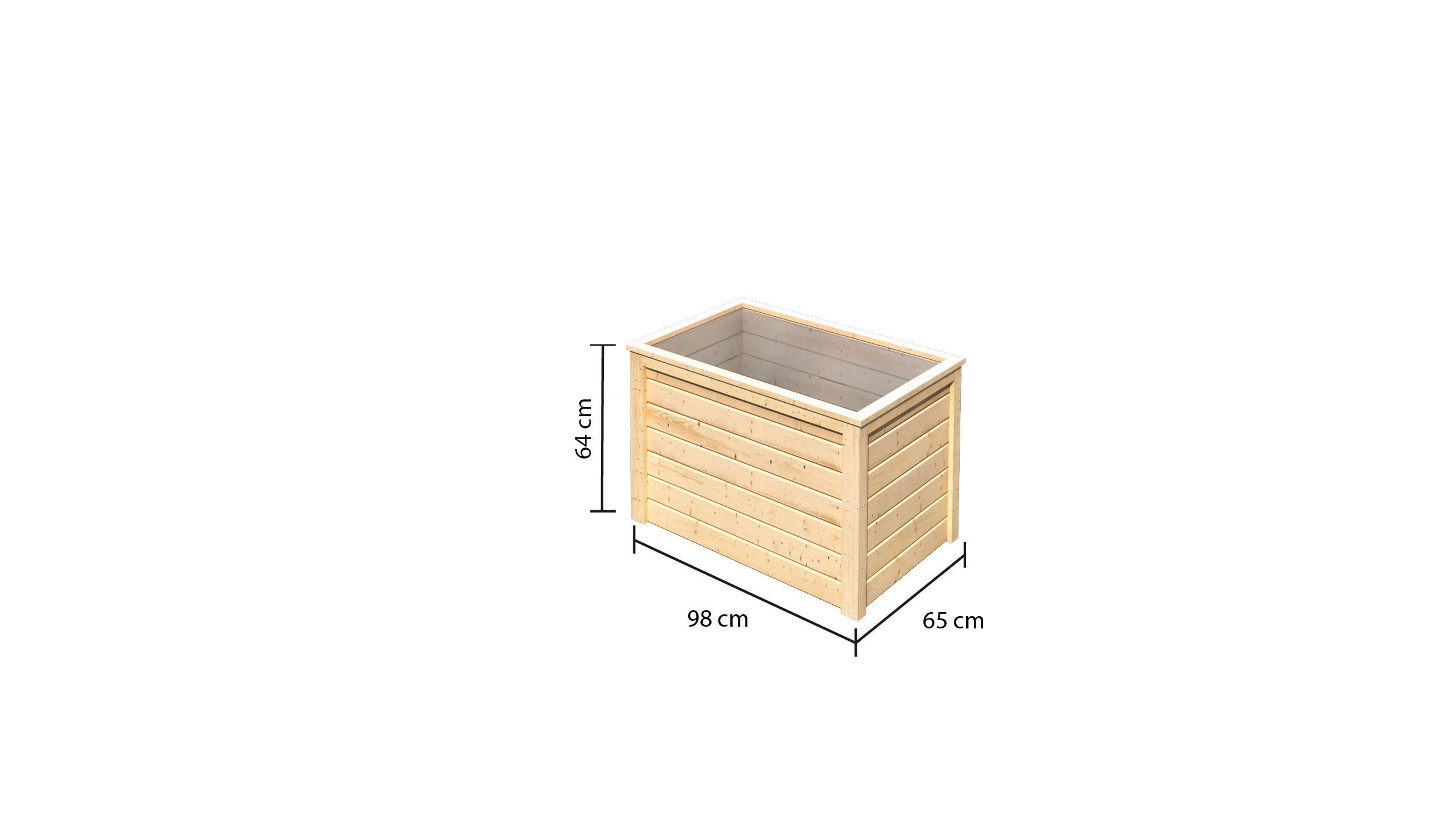 Karibu Hochbeet natur Fichte B/H/T: ca. 98x64x65 cm Hochbeet_0 - natur (98,00/64,00/65,00cm) - Karibu