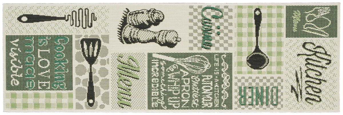 Küchenläufer Ambiente grün B/L: ca. 60x180 cm Ambiente - grün (60,00/180,00cm)