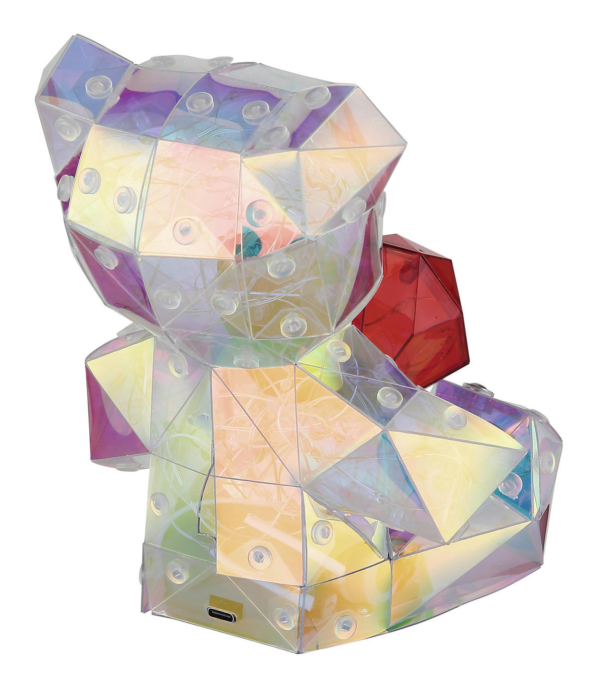 LED-Dekoleuchte transparent B/H/L: ca. 13x17x14 cm LED-Dekoleuchte_Bär/Herz - transparent (14,00/13,00/17,00cm)