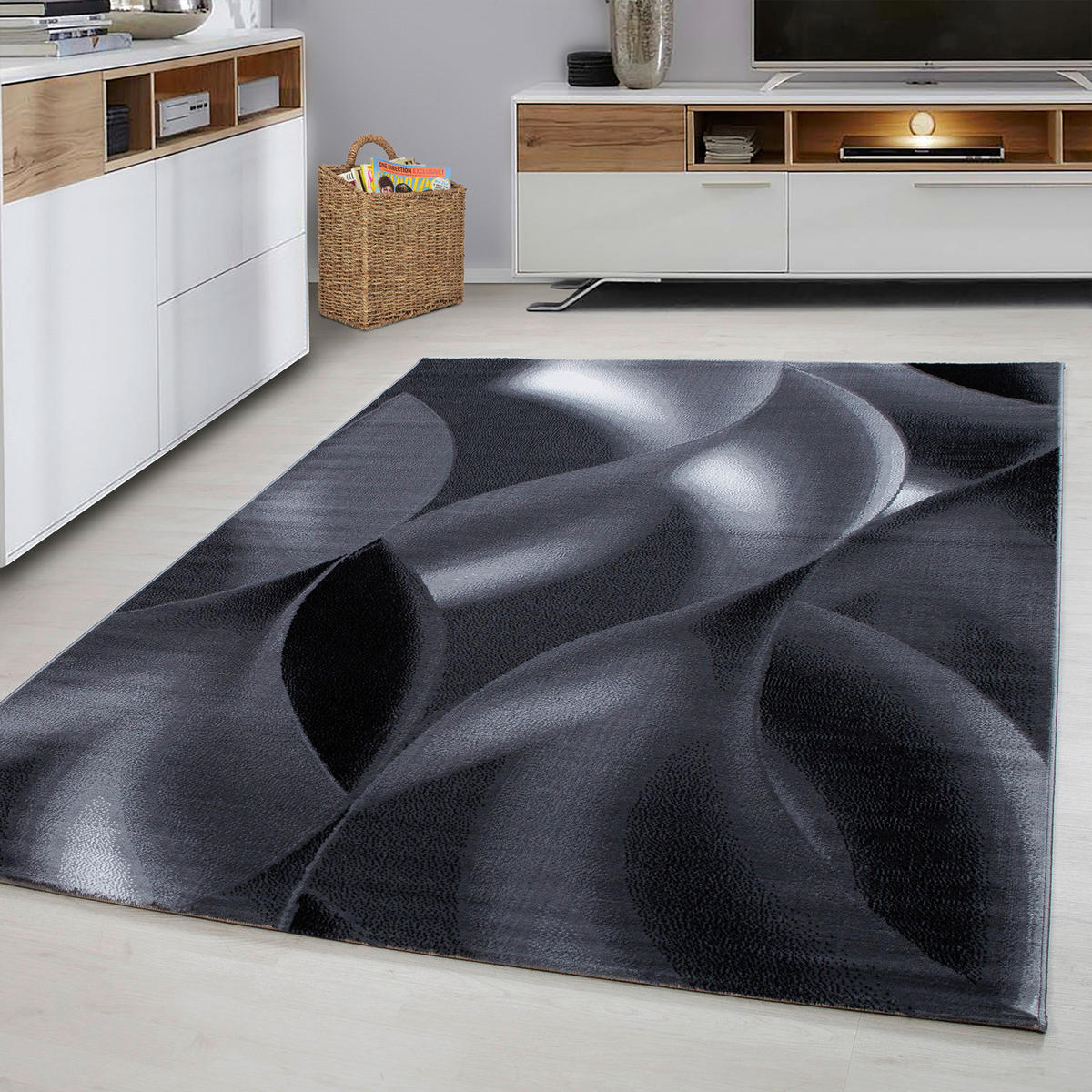 Ayyildiz Teppich PLUS schwarz B/L: ca. 140x200 cm PLUS - schwarz (140,00/200,00cm) - Ayyildiz