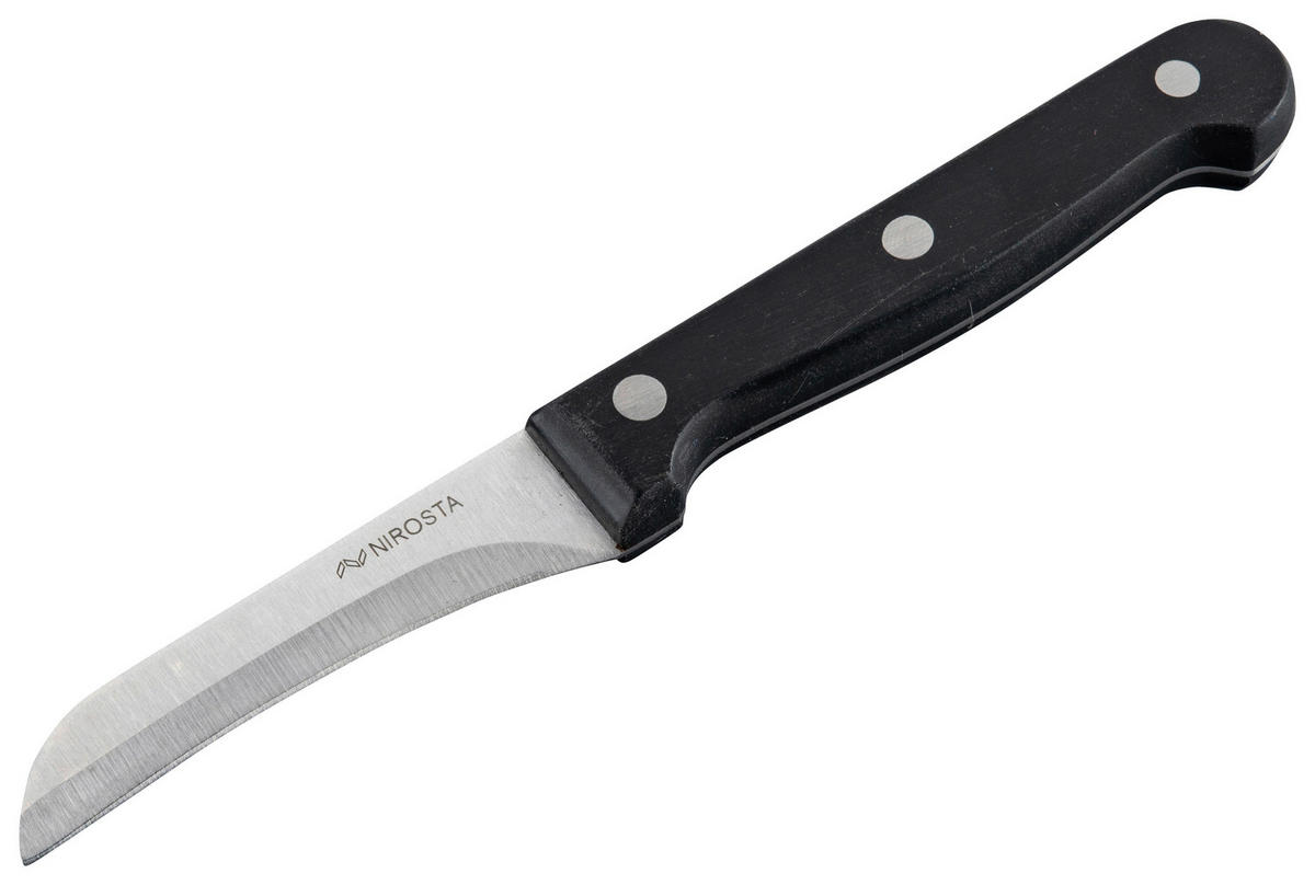 NIROSTA Gemüsemesser schwarz Edelstahl L: ca. 18 cm Gemüsemesser_Mega - schwarz (18,00cm) - NIROSTA