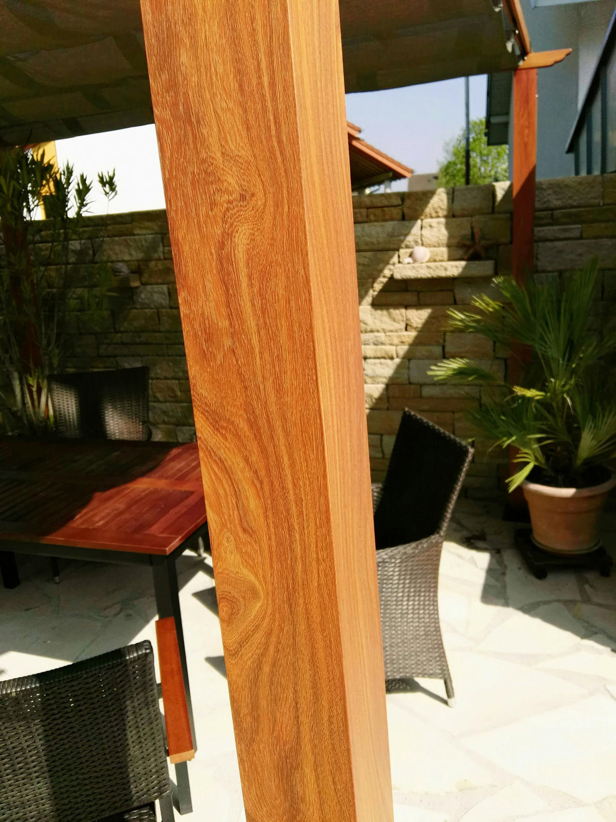 Paragon Outdoor Pavillon Florida hellbraun Metall B/H/L: ca. 350x235x350 cm Florida - hellbraun (350,00/350,00/235,00cm) - Paragon Outdoor