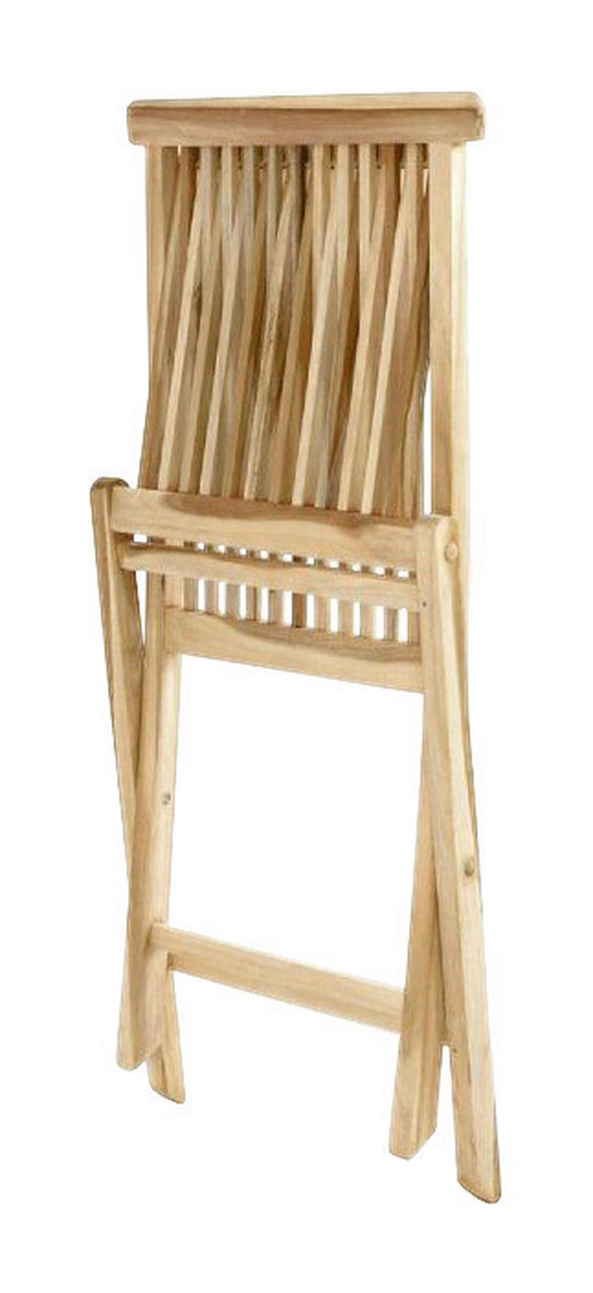 VCM Gartenstuhl 2er Set braun Teakholz B/H/T: ca. 46x89x62 cm 2er Set - braun (46,00/89,00/62,00cm) - VCM