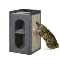 PawHut Tier-Zubehör grau Spanplatte B/H/L: ca. 45x45x81 cm Kratztonne - grau (81,00/45,00/45,00cm) - PawHut