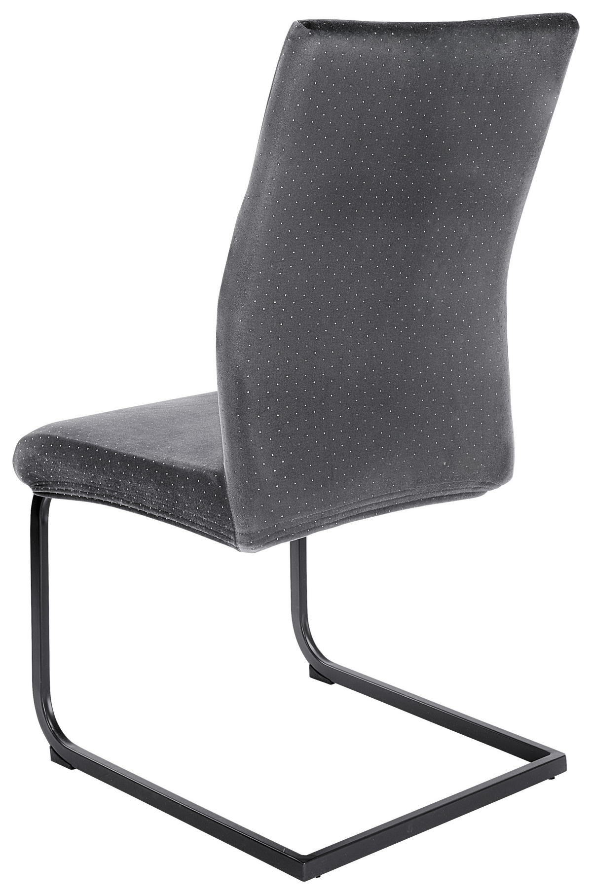 Stuhlhusse Stuhlhusse_Samt_Sparkle anthrazit - anthrazit/silber (40,00/45,00/60,00cm)