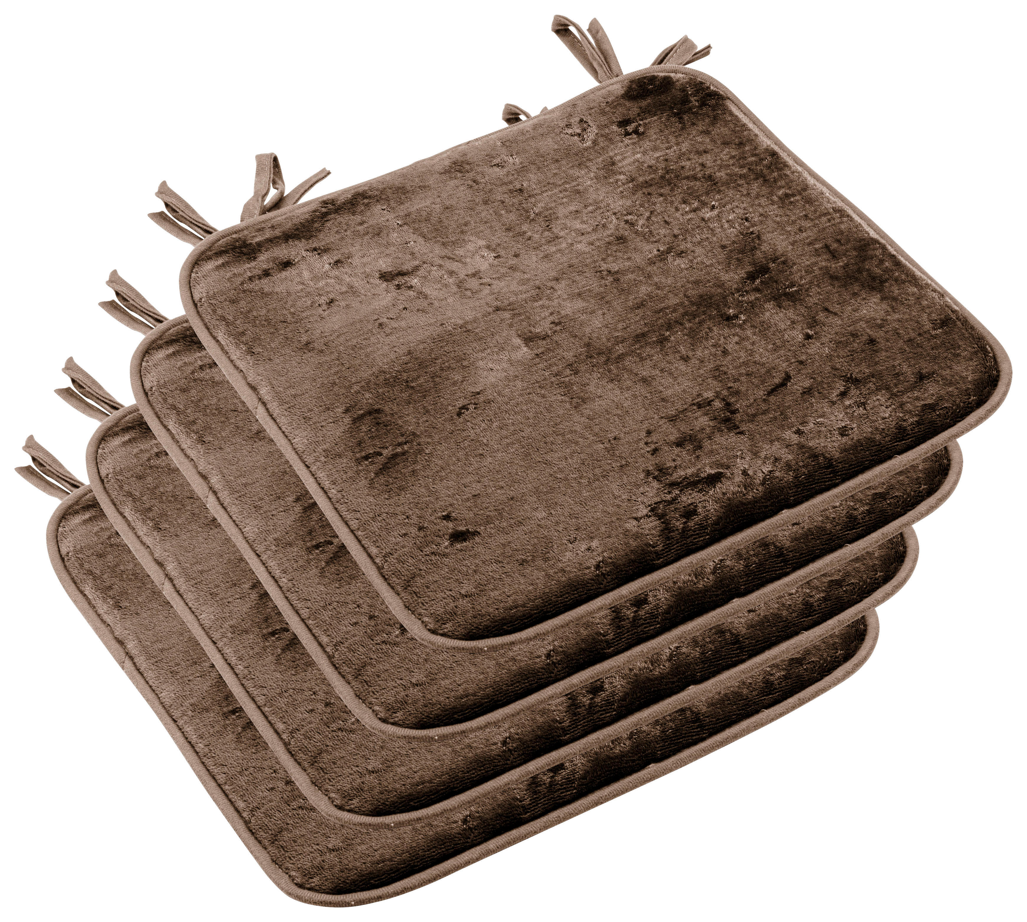 Sitzkissen Stuhlkissen_4er_Homy 40x40cm schoko - schoko (40,00/40,00cm)
