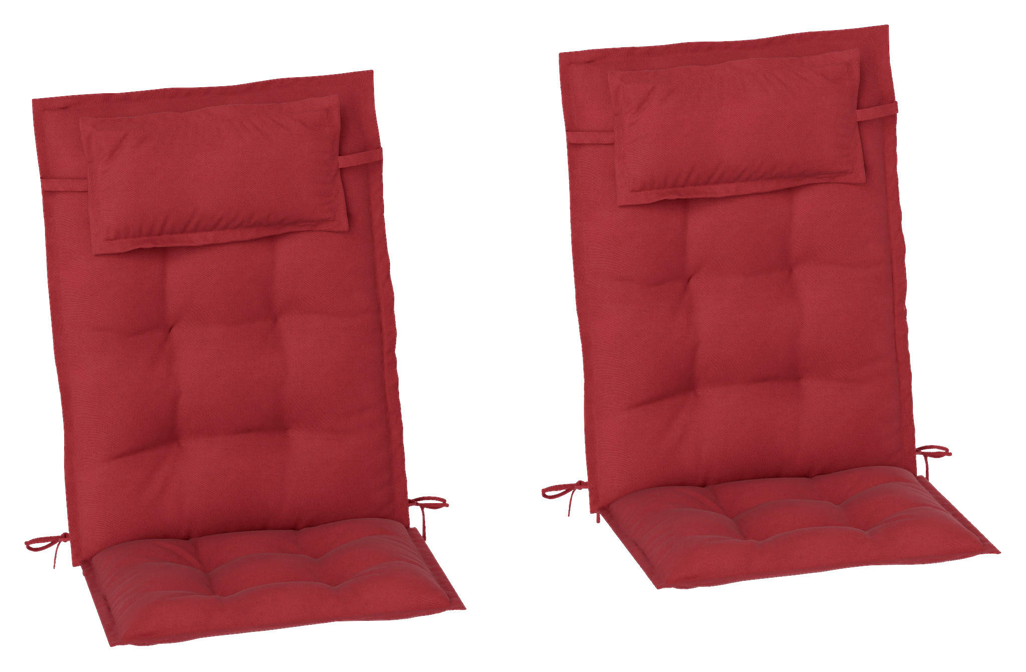 Outsunny Liegenauflage 2er Set weinrot Polyester B/H/L: ca. 50x5x116 cm Liegenauflage 2er Set - weinrot (116,00/50,00/5,00cm) - Outsunny