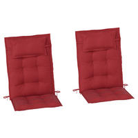 Outsunny Liegenauflage 2er Set weinrot Polyester B/H/L: ca. 50x5x116 cm Liegenauflage 2er Set - weinrot (116,00/50,00/5,00cm) - Outsunny