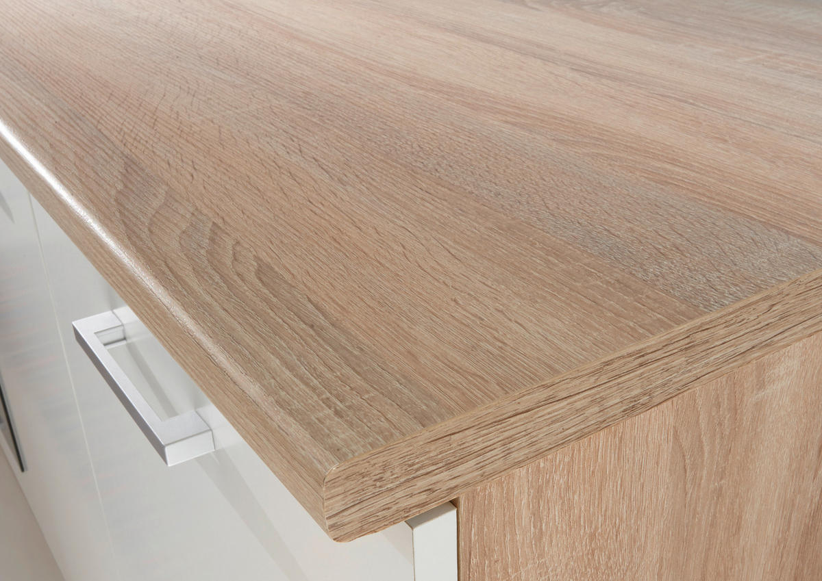 Respekta Küchenblock Economy weiß matt B/H/T: ca. 270x200x60 cm Economy - Eiche/weiß (270,00/200,00/60,00cm) - Respekta