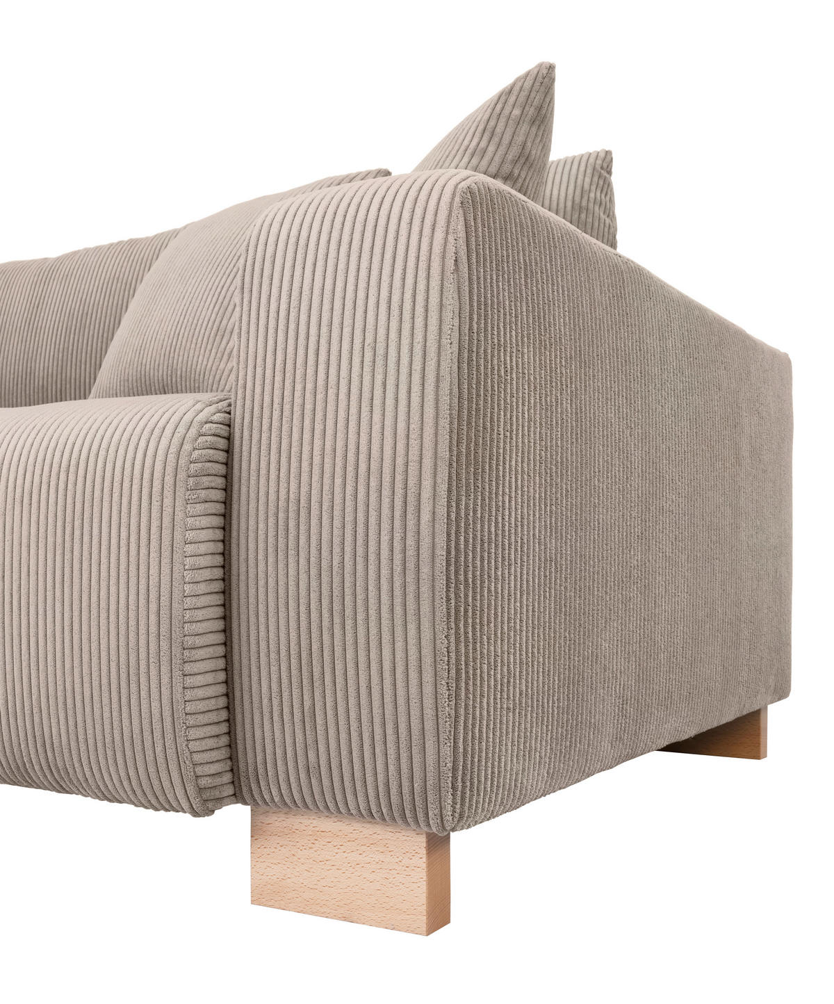 Big Sofa Alpha New dunkelbeige Velourstoff B/H/T: ca. 244x85x112 cm Alpha New - buche/dunkelbeige (244,00/85,00/112,00cm)