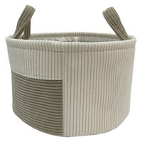 POCOline Korb weiß Samt H/D: ca. 16x27 cm Korb_Sandy_M - weiß/grau (27,00/16,00cm) - POCOline