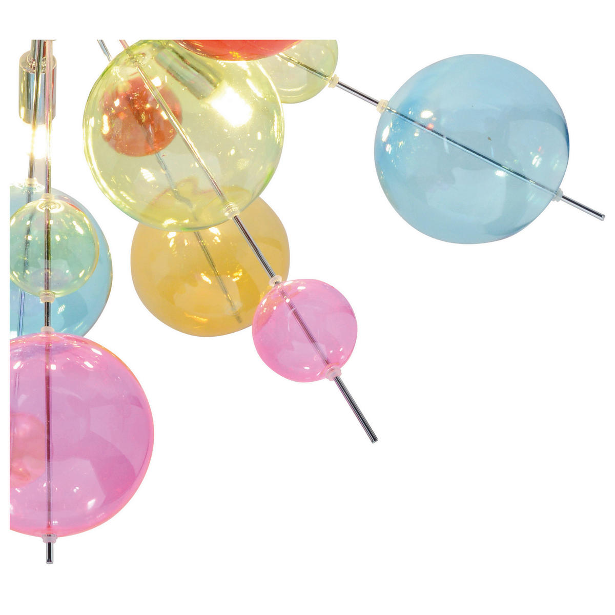 Näve Leuchten Deckenleuchte bunt Metall Glas B/H/T/D: ca. 57x38x57x57 cm G9 6 Brennstellen EXPLOSION - bunt (57,00/38,00/57,00cm) - Näve Leuchten