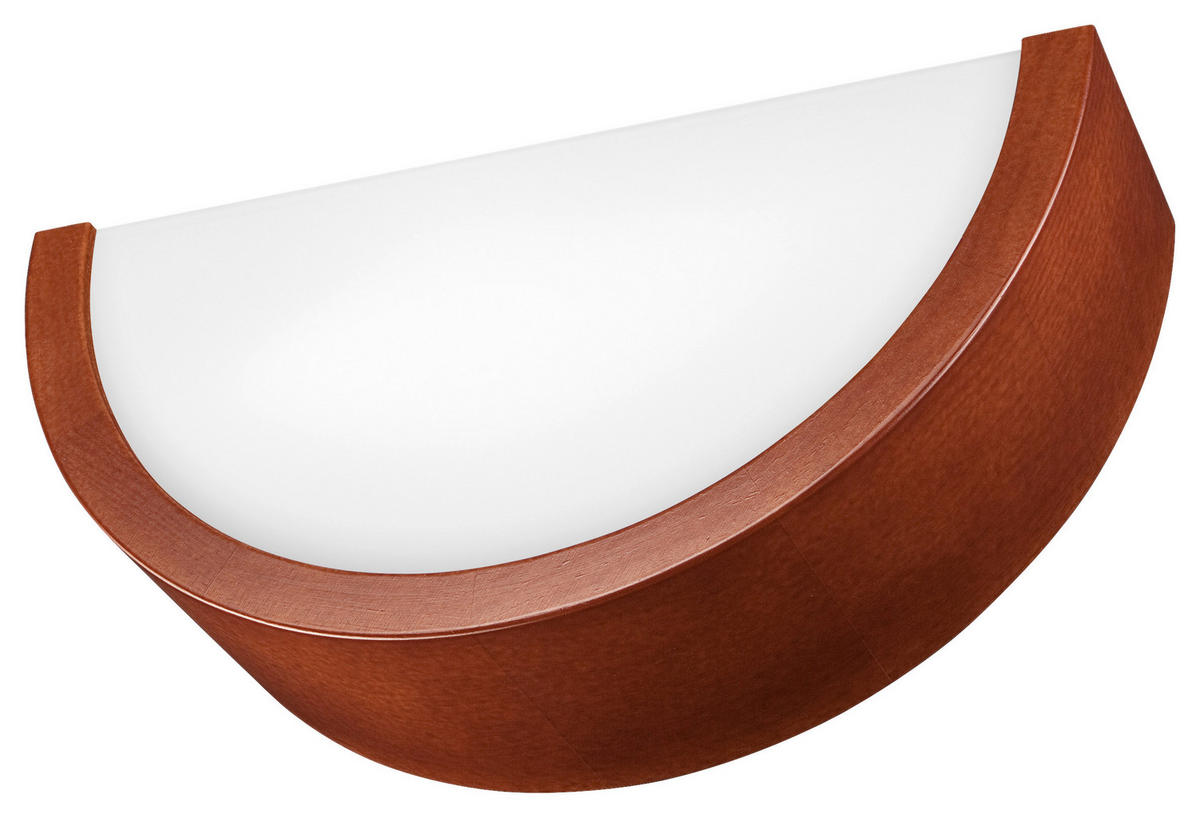 Lamkur Wandleuchte rustikal Glas Holz B/H/L: ca. 20x14x30 cm E27 1 Brennstellen Eveline - rustikal (30,00/20,00/14,00cm) - Lamkur