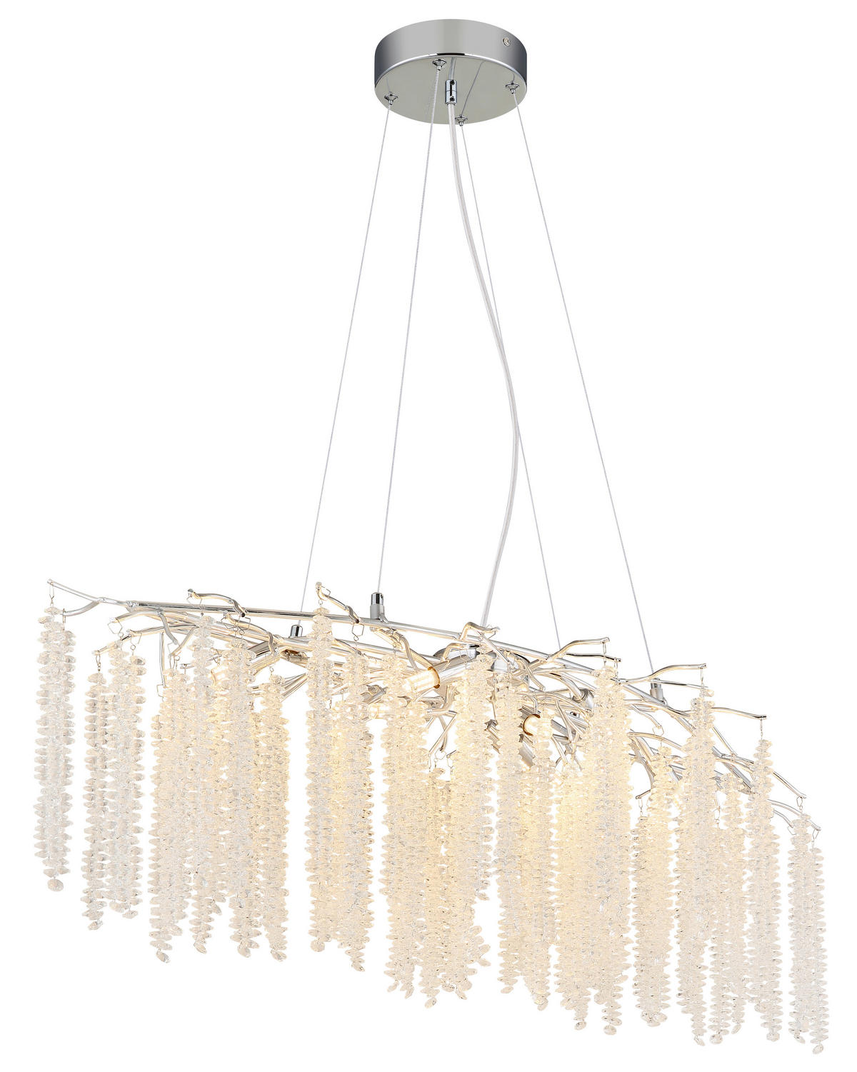 GLOBO Luster Luster-Laverne - klar/Chrom (110,00/50,00/25,50cm) - GLOBO