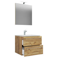 Waschplatz 3tlg-Badinos Eiche Honig Nachbildung weiß B/H/T: ca. 61x52x46 cm 3tlg-Badinos - Eiche/weiß (61,00/52,00/46,00cm) - VCM Möbel