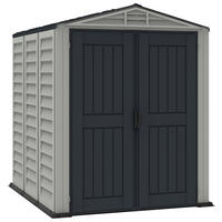 VCM Gerätehaus grau B/H/L: ca. 161x210x250 cm Gerätehaus mit Drehtür - grau (250,00/161,00/210,00cm) - VCM