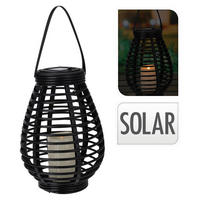 Solarlaterne schwarz Kunststoff Solarlaterne - schwarz
