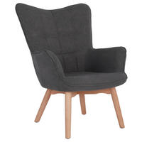 byLIVING Sessel ADAM grau natur Webstoff Buche B/H/T: ca. 72x96x80 cm ADAM - natur/grau (72,00/96,00/80,00cm) - byLIVING