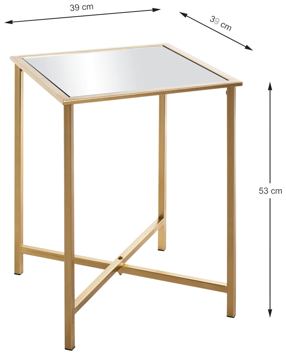 Beistelltisch  gold Optik Metall B/H/T: ca. 39x53x39 cm Lagos_2_Beistelltisch 24743 - gold (39,00/53,00/39,00cm)