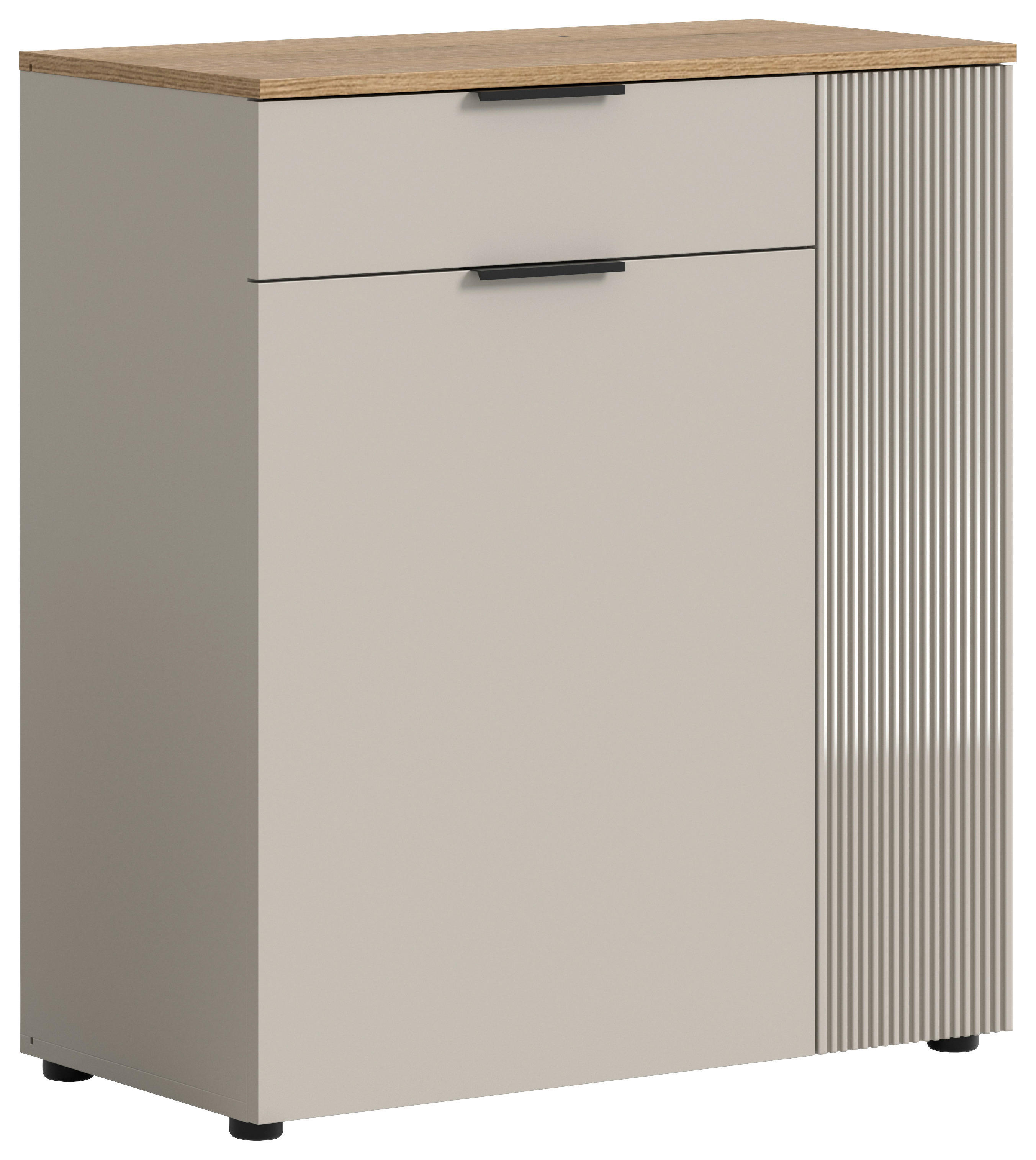 Kommode Slide Kaschmirgrau Nachbildung Evoke Oak Nachbildung B/H/T: ca. 80x88x36 cm Slide - (80,00/88,00/36,00cm) - xonox.home