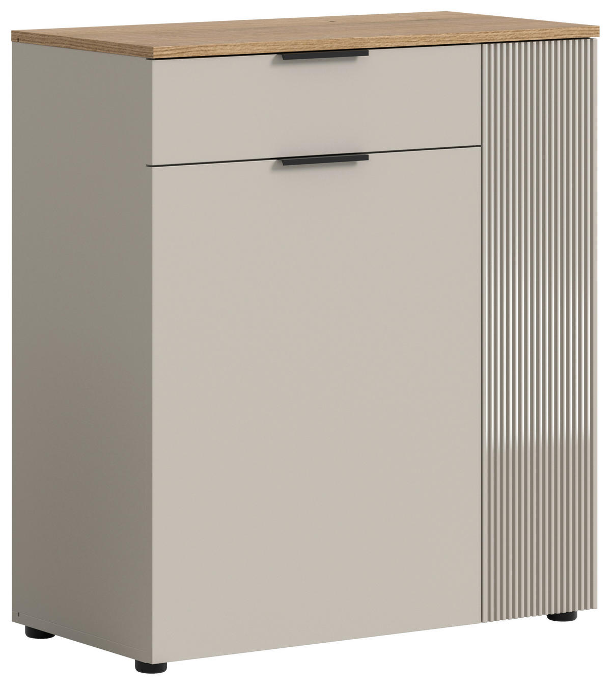 Kommode Slide Kaschmirgrau Nachbildung Evoke Oak Nachbildung B/H/T: ca. 80x88x36 cm Slide - (80,00/88,00/36,00cm) - xonox.home