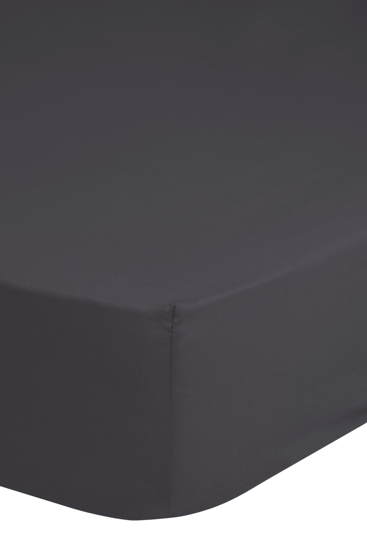 Baumwoll Spannbetttuch Spannbetttuch-Baumwolle 180x200cm - anthrazit (180,00/200,00cm) - Good Morning