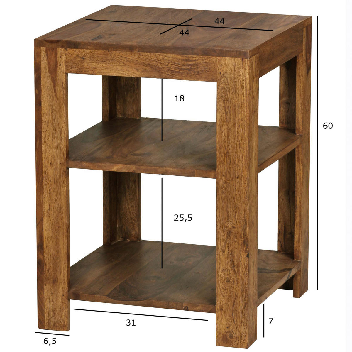 Standregal natur B/H/T: ca. 44x60x44 cm Standregal - natur (44,00/60,00/44,00cm) - Wohnling