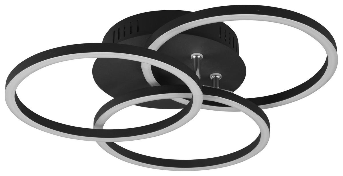 Reality Deckenleuchte R62823132 mattschwarz Metall B/L: ca. 9,5x43,5 cm 3 Brennstellen LED-Deckenleuchte_Circle - mattschwarz (9,50/43,50cm) - Reality
