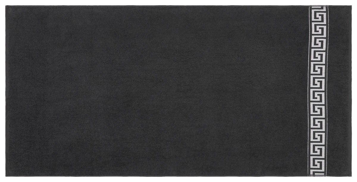 POCOline Duschtuch Mäander Mäander - schwarz (80,00/160,00cm) - POCOline