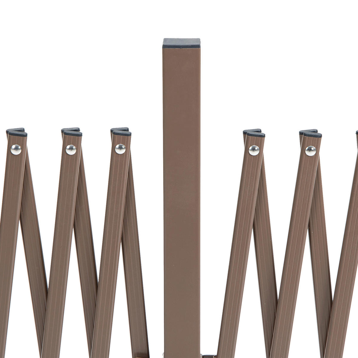 Outsunny Scherengitter dunkelbraun Aluminium B/H/L: ca. 31x103,5x405 cm Scherengitter - dunkelbraun (405,00/31,00/103,50cm) - Outsunny
