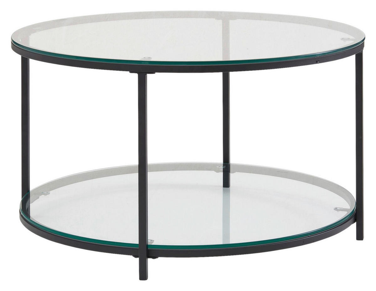 Couchtisch schwarz B/H/T: ca. 80x45x80 cm Couchtisch - schwarz (80,00/45,00/80,00cm) - Wohnling