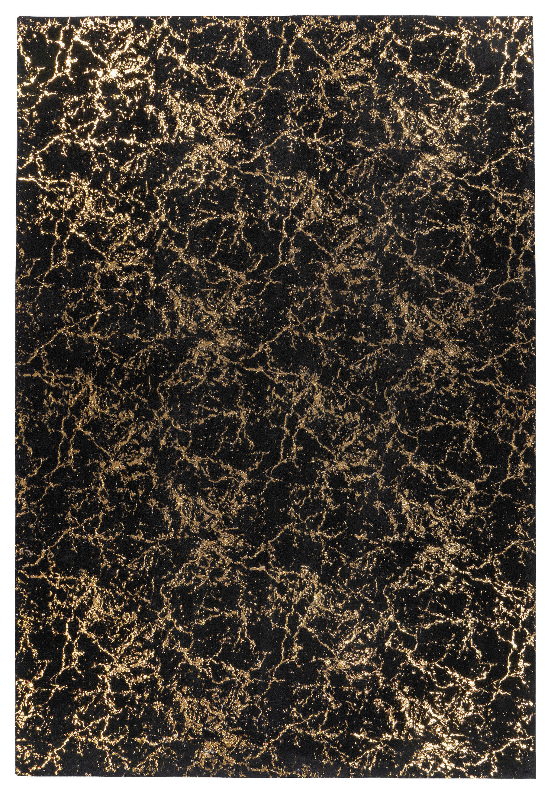360Living Teppich Bijou schwarz B/L: ca. 80x150 cm Bijou - gold/schwarz (80,00/150,00cm) - 360Living