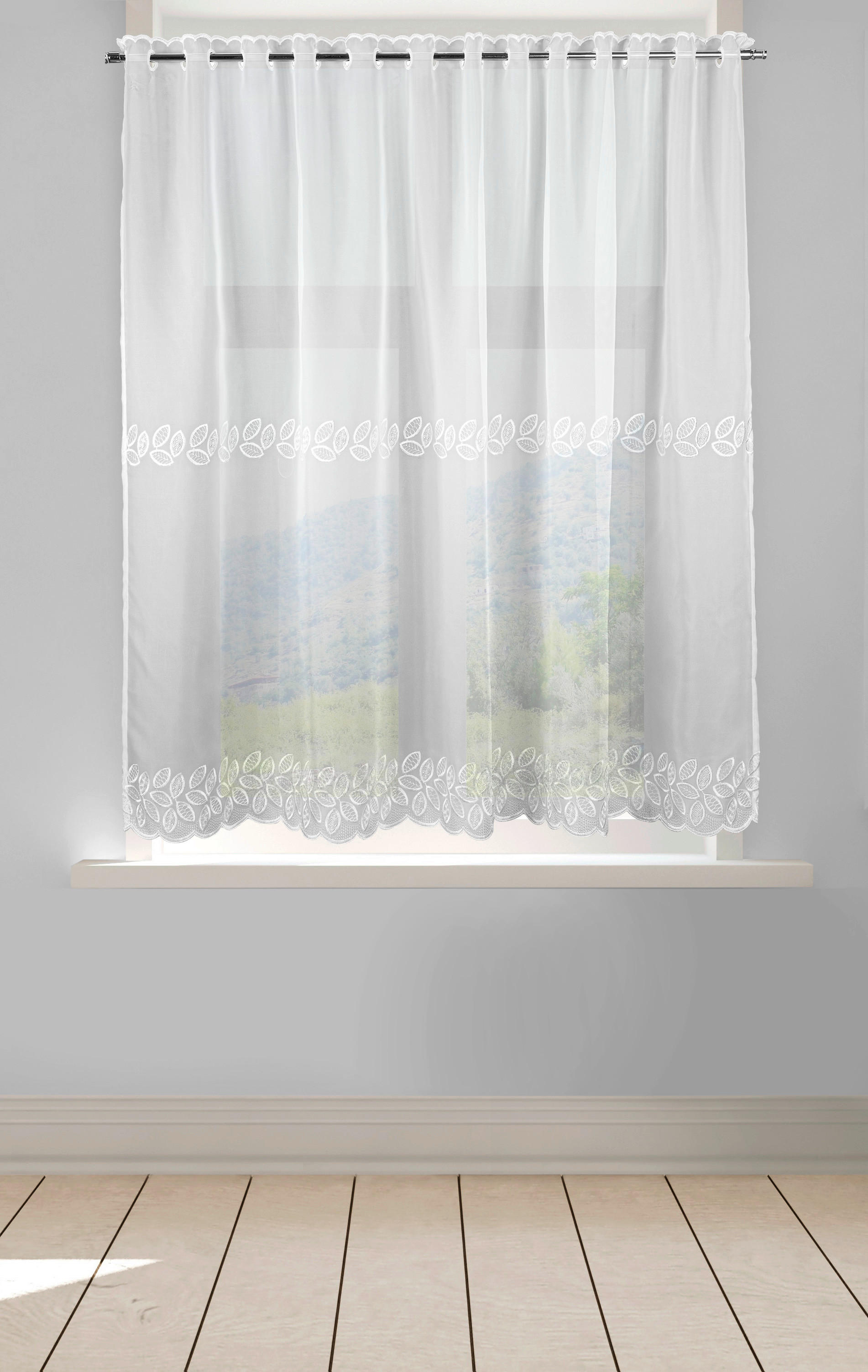 Scheibengardine Firly weiß B/L: ca. 140x110 cm Firly - weiß (140,00/110,00cm) - POCOline