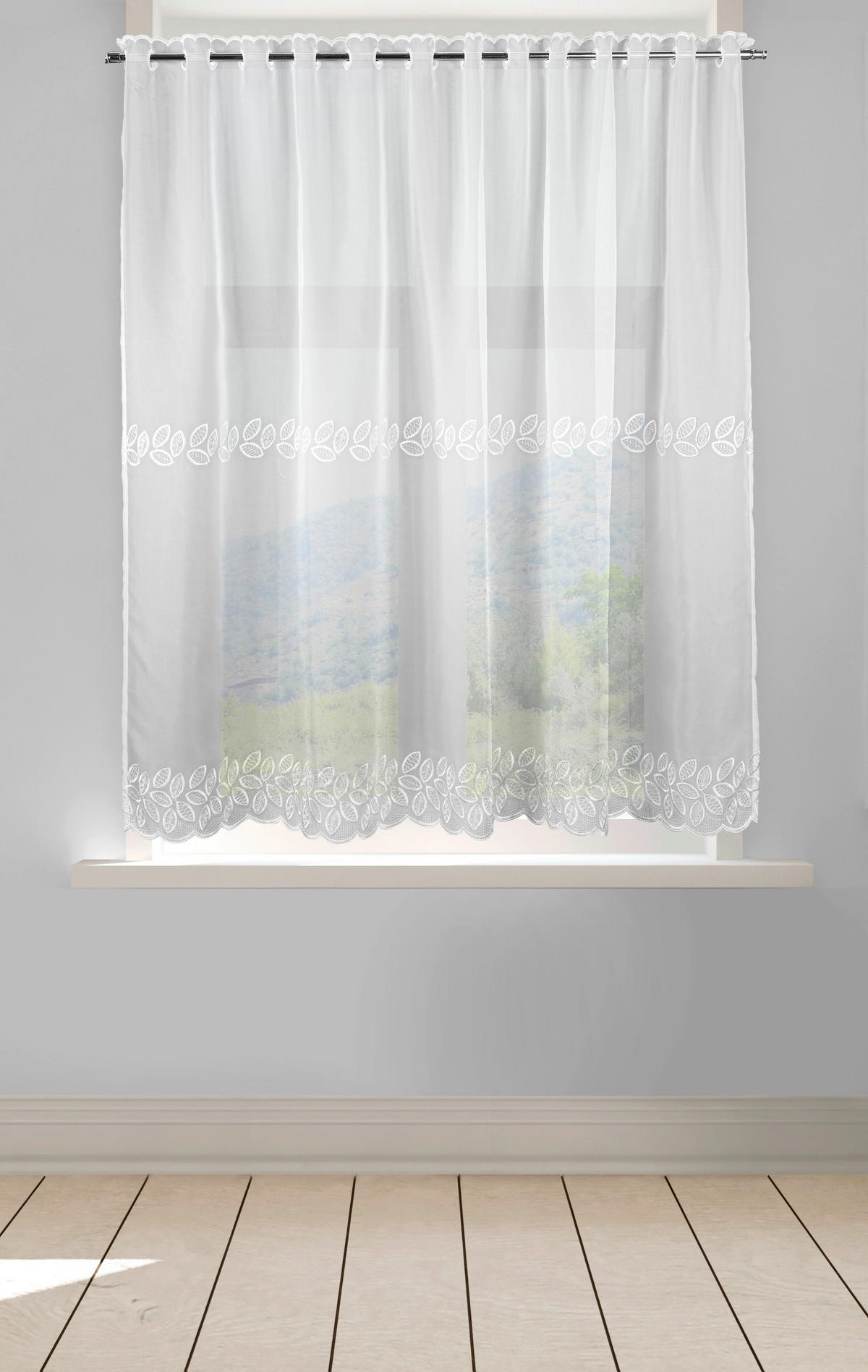 Scheibengardine Firly weiß B/L: ca. 140x110 cm Firly - weiß (140,00/110,00cm) - POCOline