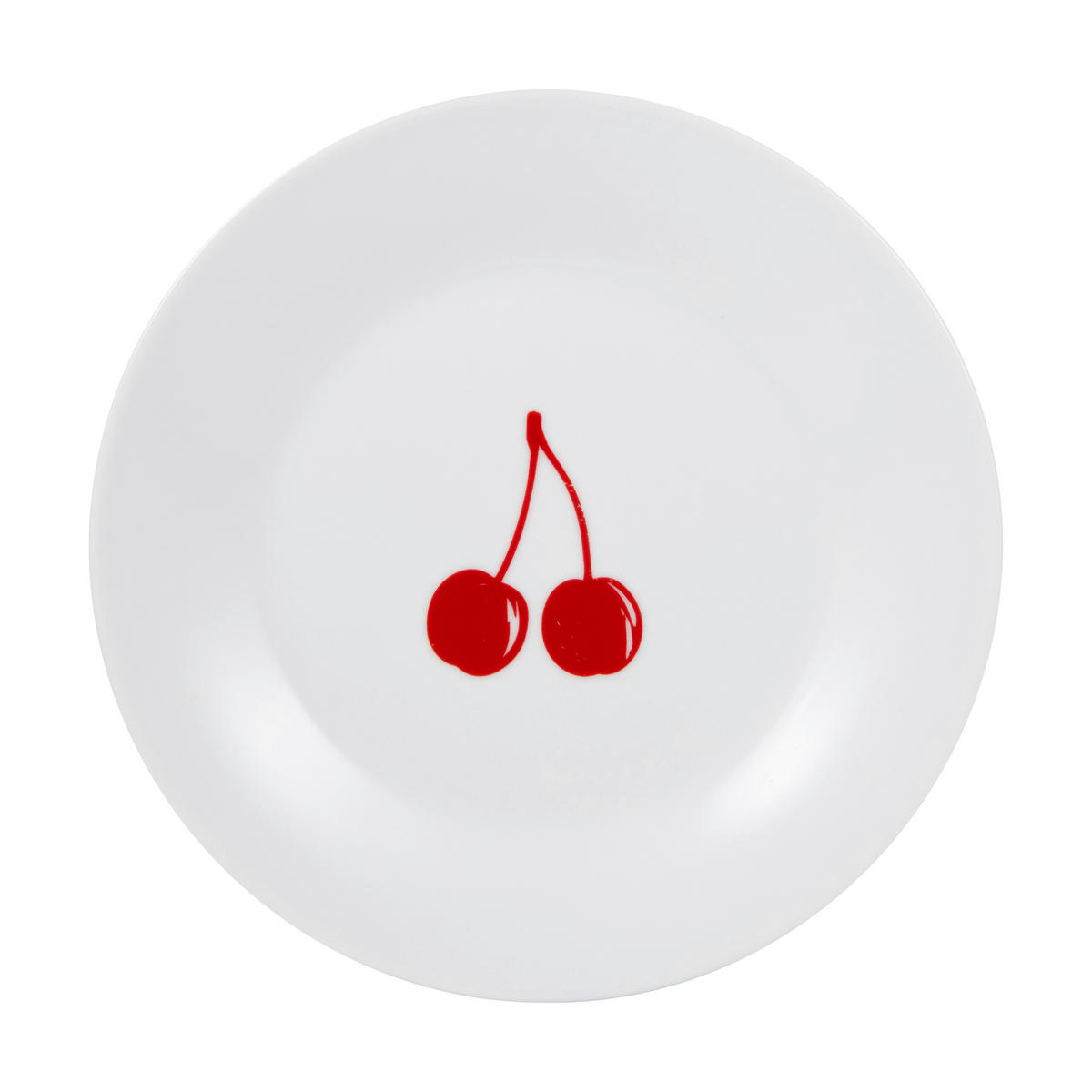 BENETTON Dessertteller Fruits weiß Porzellan D: ca. 20 cm Fruits - weiß/rot (20,00cm) - BENETTON