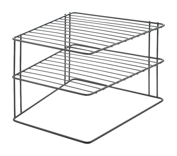 Metaltex Eckschrankeinsatz Palio Lava schwarz Metall B/H/L: ca. 25x19x25 cm Palio Lava - schwarz (25,00/25,00/19,00cm) - Metaltex