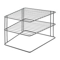 Metaltex Eckschrankeinsatz Palio Lava schwarz Metall B/H/L: ca. 25x19x25 cm Palio Lava - schwarz (25,00/25,00/19,00cm) - Metaltex
