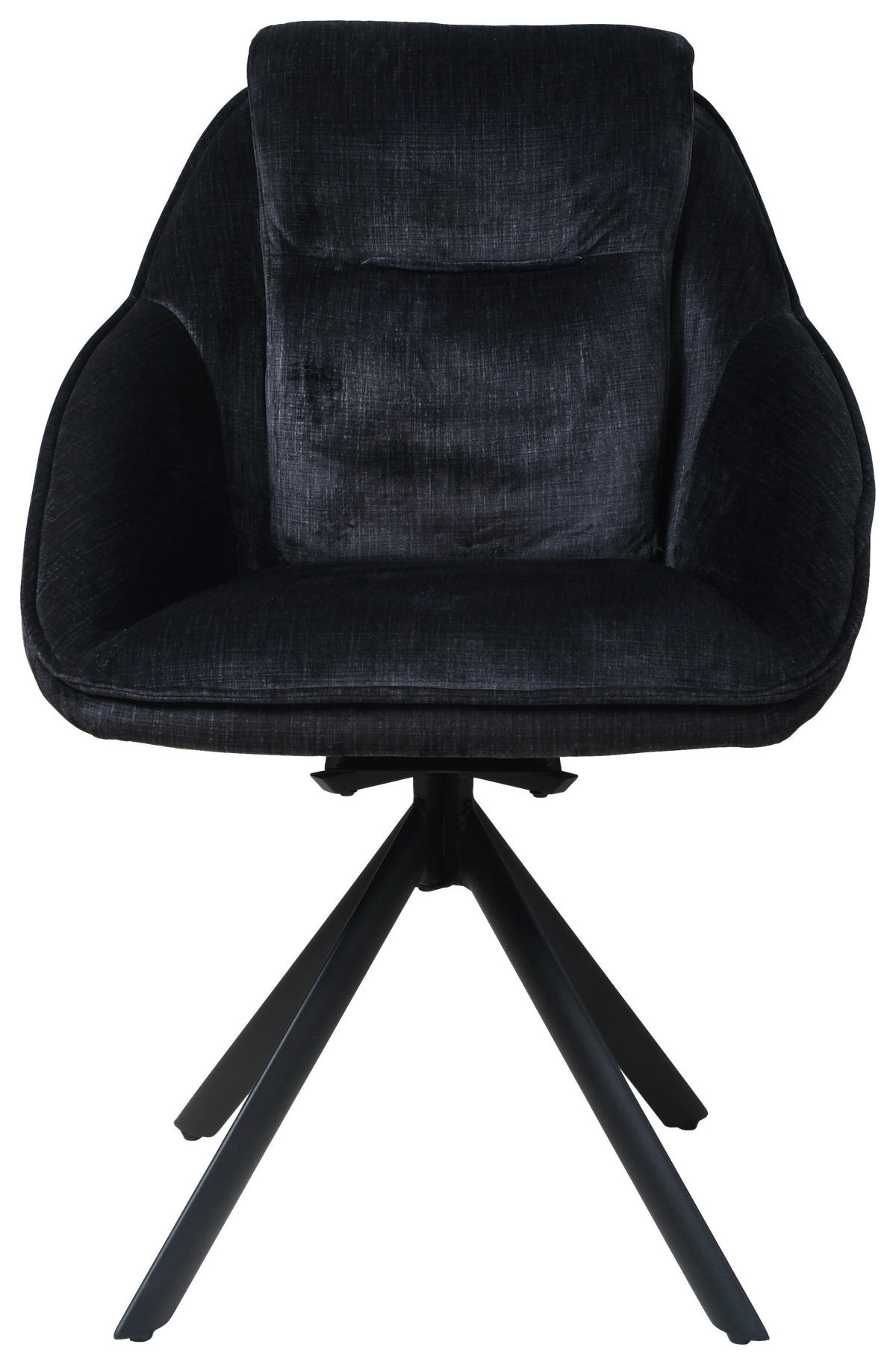 Drehstuhl Brisbane anthrazit Samt B/H/T: ca. 62x92x59 cm Brisbane - schwarz/anthrazit (62,00/92,00/59,00cm)