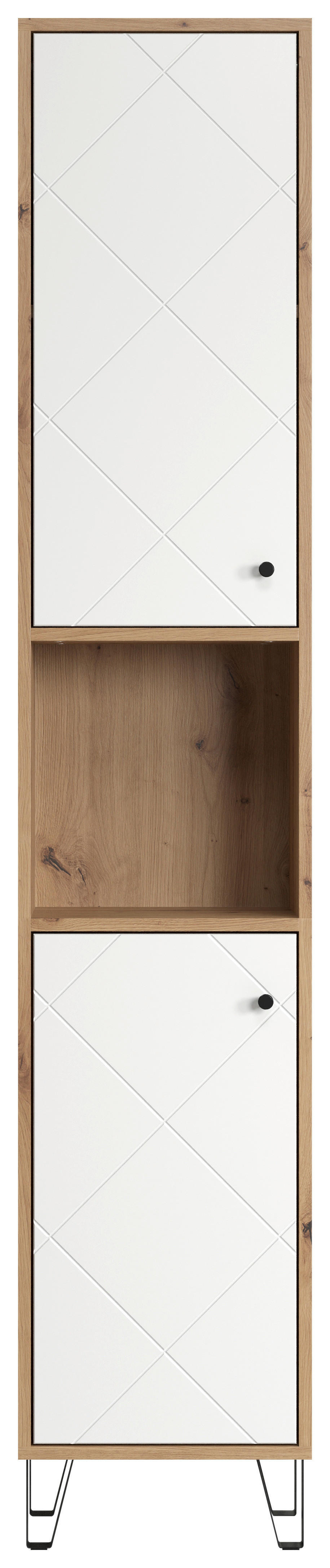 Hochschrank Touch Eiche Artisan Nachbildung weiß matt B/H/T: ca. 36x191x29 cm Touch - Eiche/weiß (36,00/191,00/29,00cm) - Trendteam