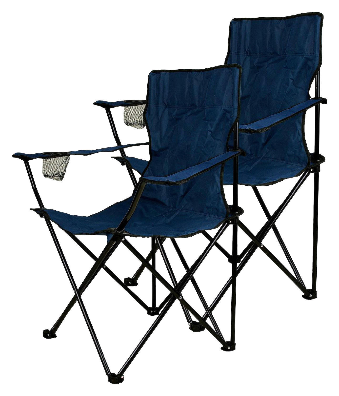 VCM Campingstuhl-Set navy Polyester-Mischgewebe B/H/T: ca. 85x85x50 cm Campingstuhlset - navy (85,00/85,00/50,00cm) - VCM