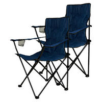 VCM Campingstuhl-Set navy Polyester-Mischgewebe B/H/T: ca. 85x85x50 cm Campingstuhlset - navy (85,00/85,00/50,00cm) - VCM