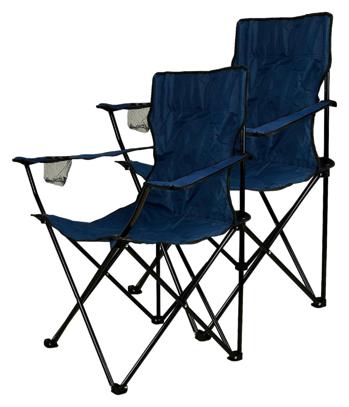 VCM Campingstuhl-Set navy Polyester-Mischgewebe B/H/T: ca. 85x85x50 cm Campingstuhlset - navy (85,00/85,00/50,00cm) - VCM